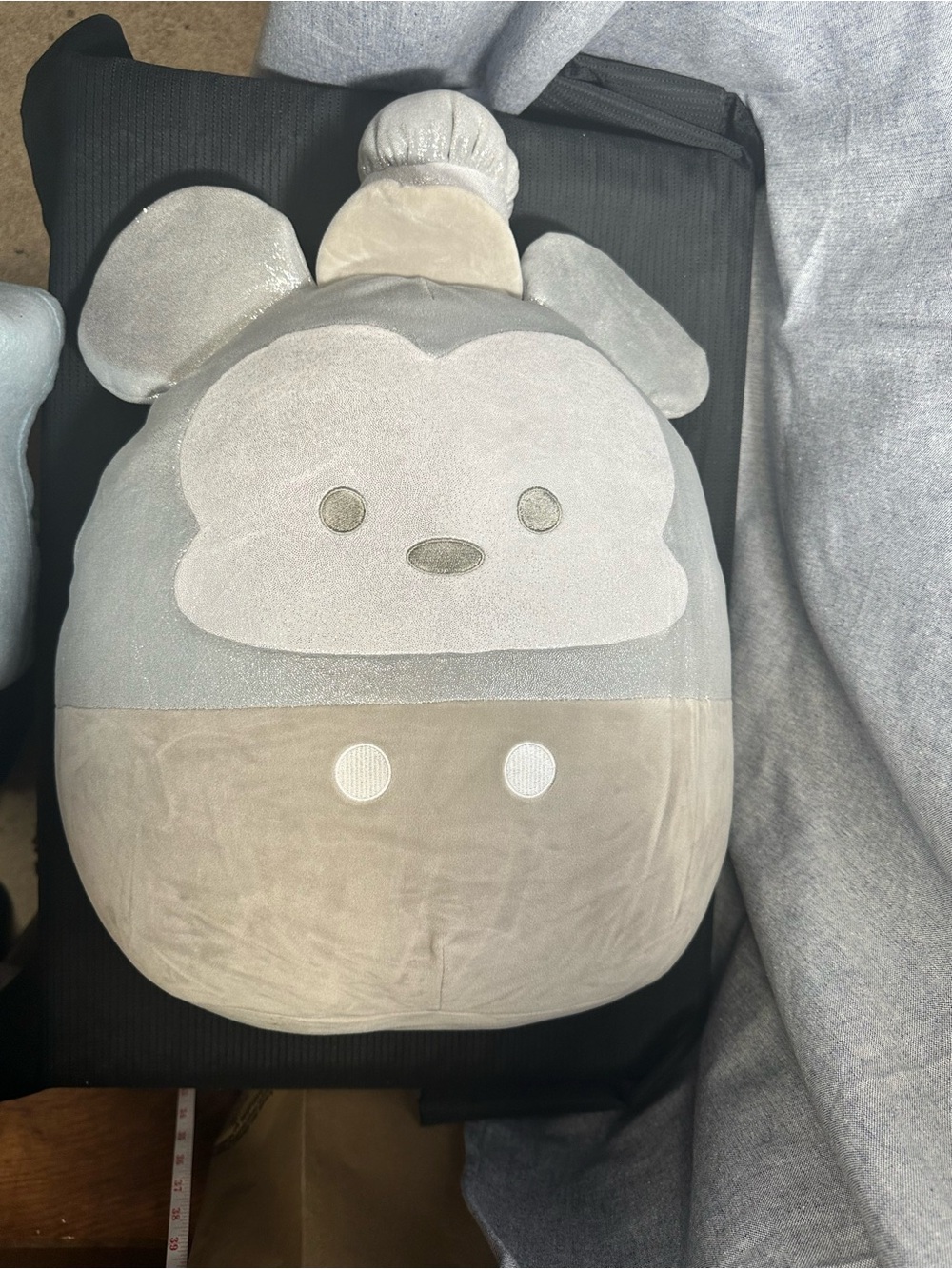 Squishmallows Gray and Cream Plush Character Pillow